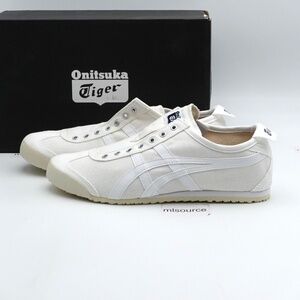 NEW Size 9 Men's Onitsuka Tiger Mexico 66 Slip-On Sneakers D528N-0101 White